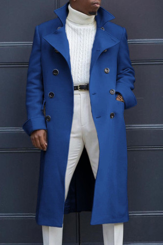 Capispalla casual con colletto rovesciato blu moda casual