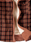 Повседневная верхняя одежда с отложным воротником и пряжкой в ​​клетку цвета глубокого кофе в стиле пэчворк