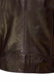 Prendas de abrigo de cuello mandarín con cremallera y botones sólidos casuales de moda marrón