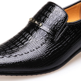 Chaussures en cuir patchwork décontractées à la mode noires