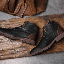 Zapatos de cuero redondos con tiras cruzadas y patchwork vintage negros