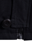Черная модная повседневная твердая пряжка с капюшоном и воротником с капюшоном Верхняя одежда