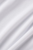 Белый сексуальный однотонный пэчворк с U-образным вырезом и короткими рукавами из двух предметов