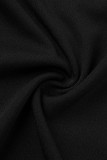 Черные сексуальные однотонные платья-юбки-карандаши с кисточками в стиле пэчворк