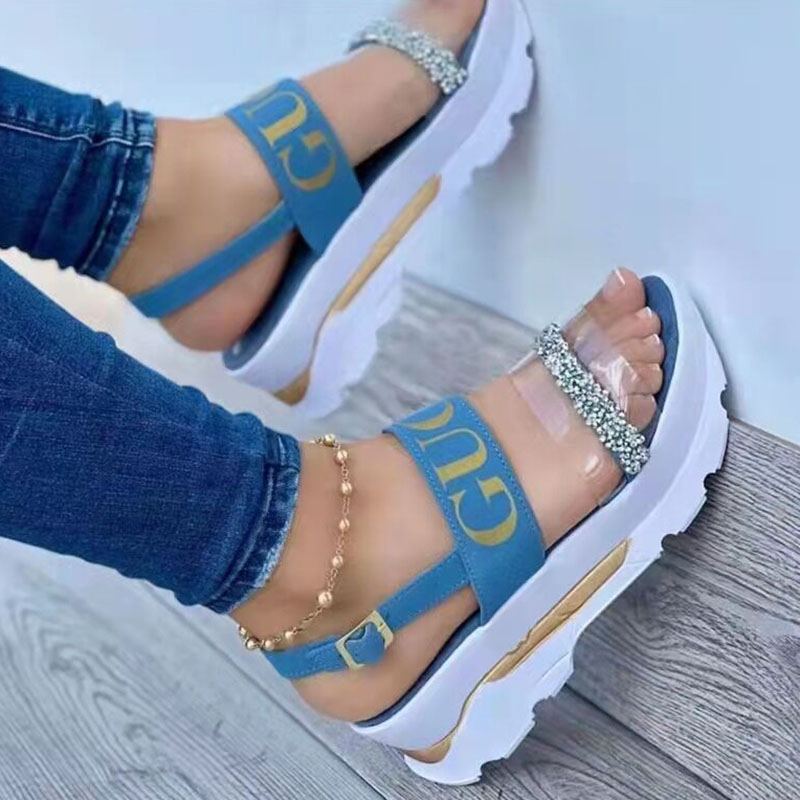

Light Blue Fashion Simplicity Letter Opend Comfortable Shoes