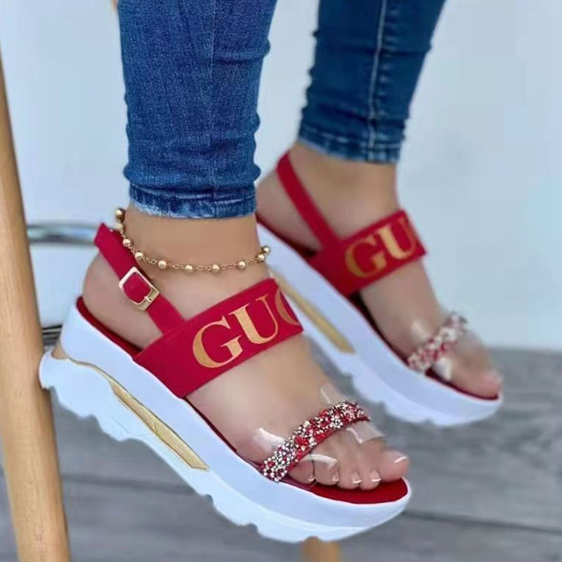 

Red Fashion Simplicity Letter Opend Comfortable Shoes