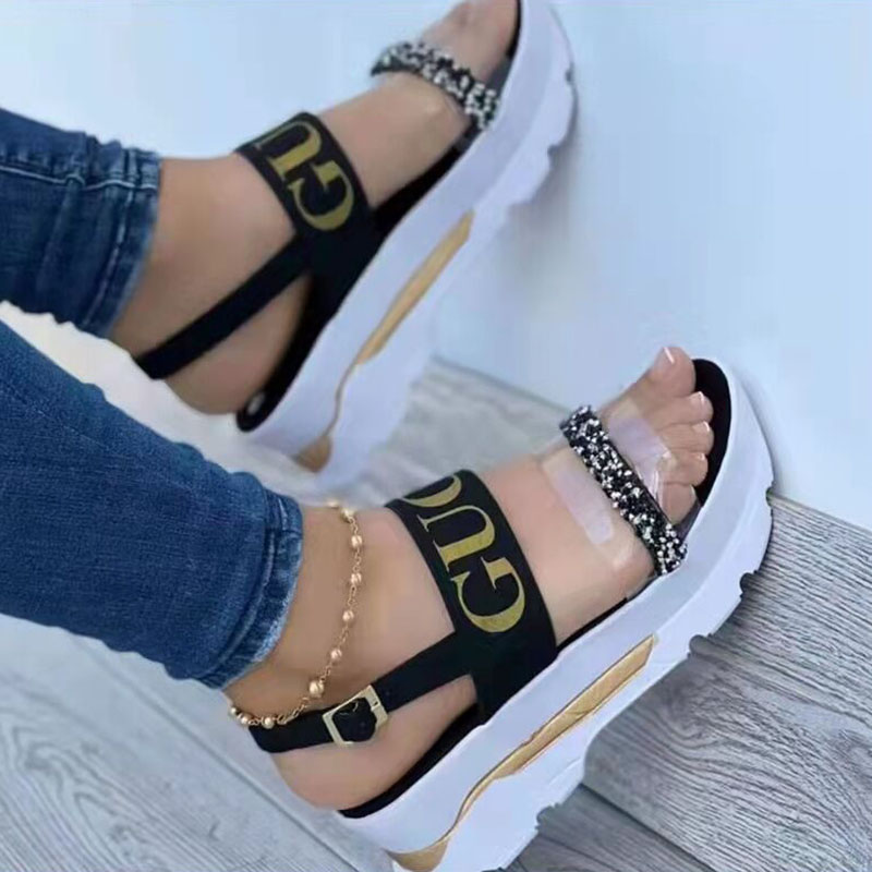 

Black Fashion Simplicity Letter Opend Comfortable Shoes