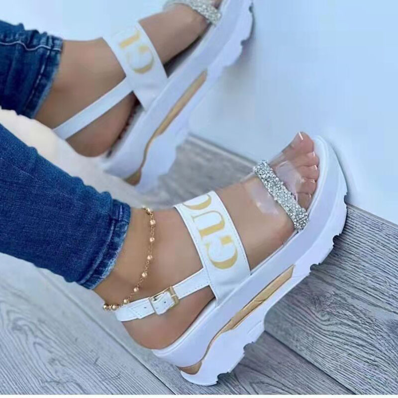 

White Fashion Simplicity Letter Opend Comfortable Shoes