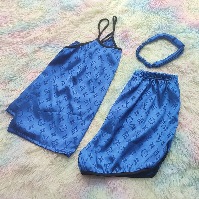 

Blue Fashion Living Print Split Joint Sleepwear