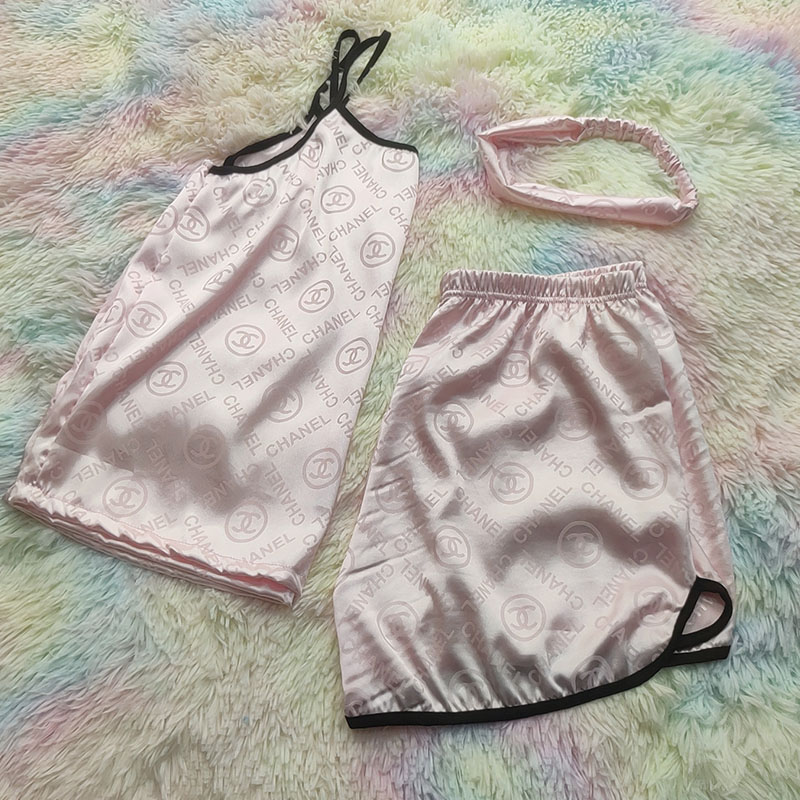 

Pink Fashion Living Print Split Joint Sleepwear