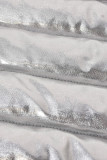 Calças retas retas de cor sólida de retalhos regulares de cintura alta roxas regulares