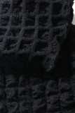 Черный сексуальный сплошной выдолбленный лоскутное шитье без спинки без рукавов из двух частей
