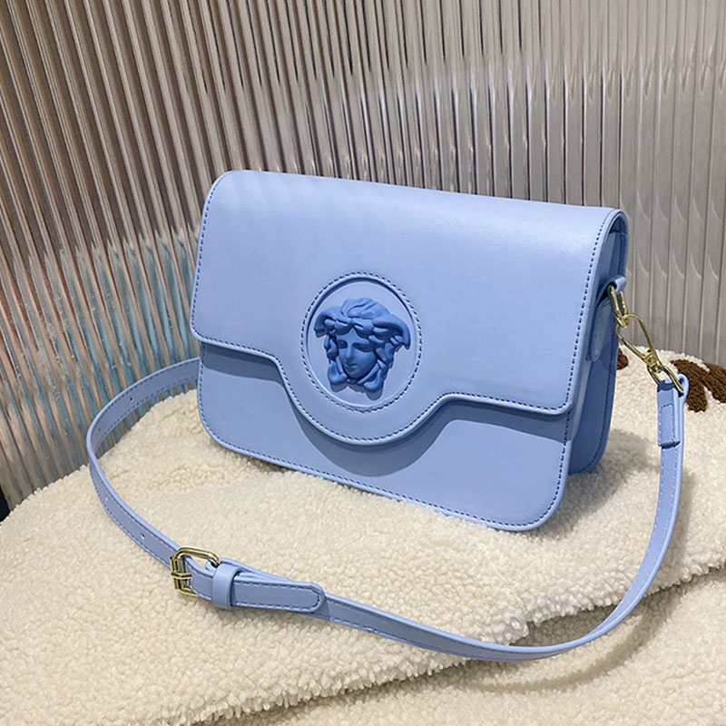 

Blue Fashion Street Solid Patchwork Bags