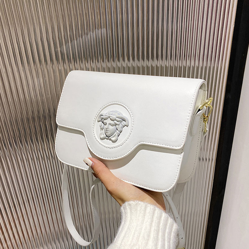 

White Fashion Street Solid Patchwork Bags