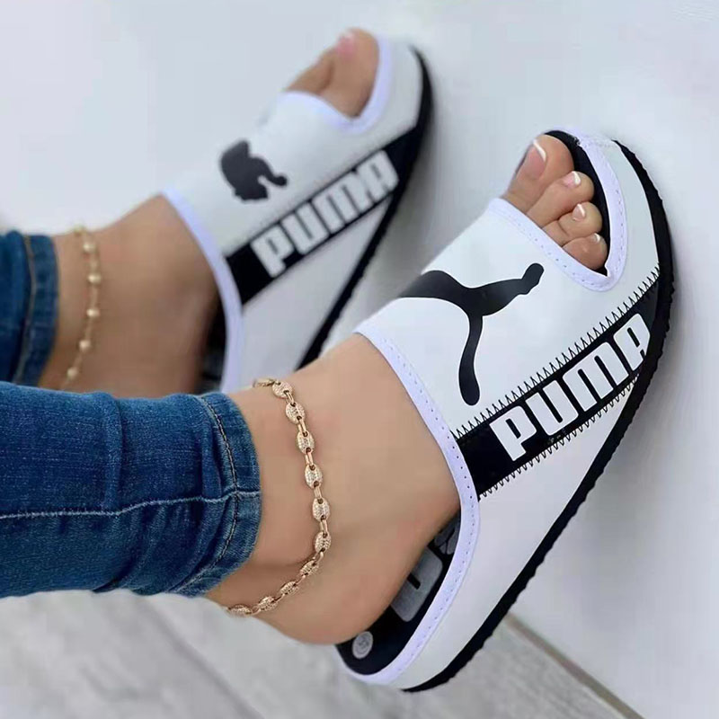 

White Fashion Street Letter Opend Comfortable Shoes