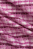 Deux pièces violet sexy imprimé écossais, boucle patchwork, col rond, sans manches