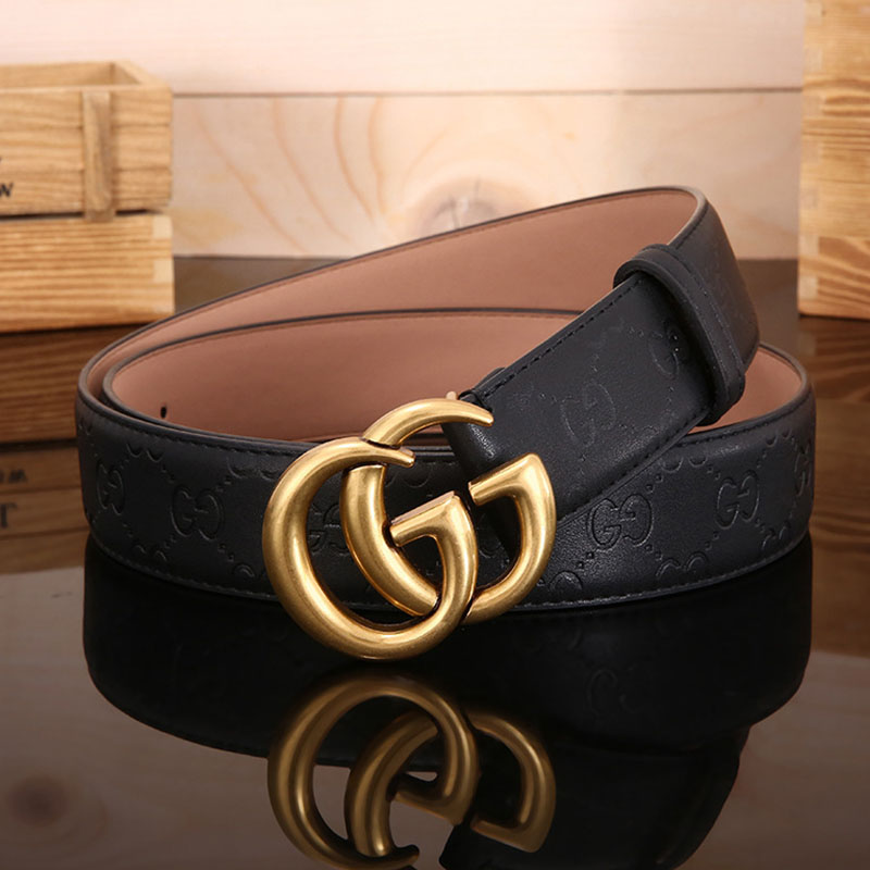 

Black Gold Fashion Casual Letter Patchwork Belts