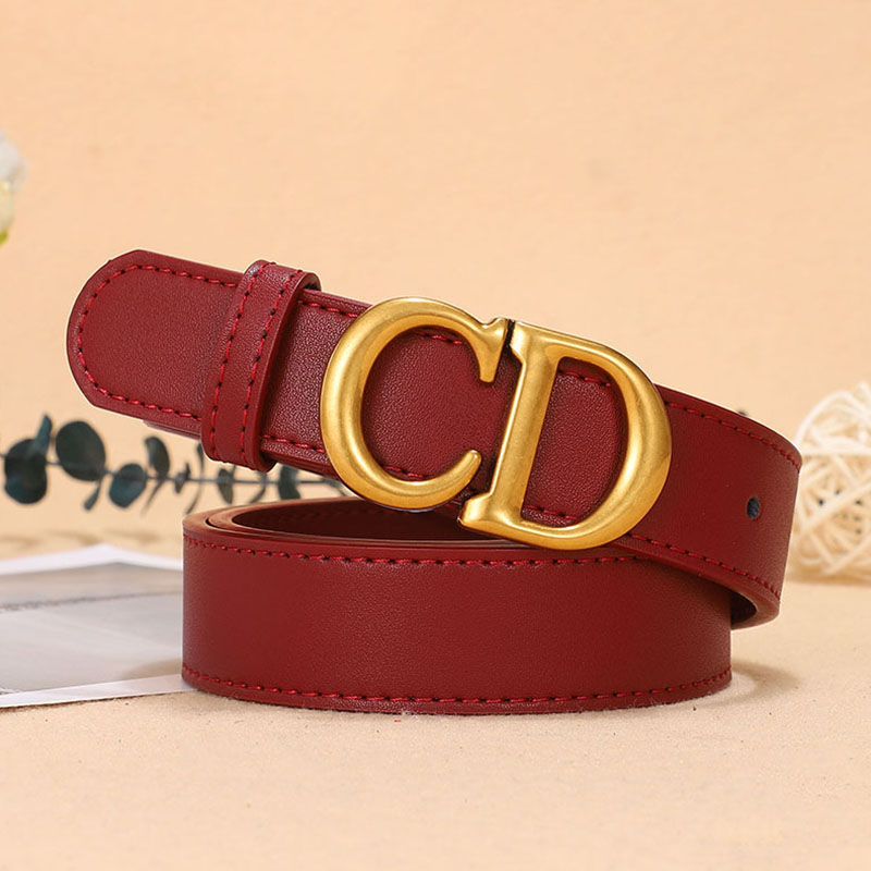 

Burgundy Fashion Casual Solid Split Joint Belts