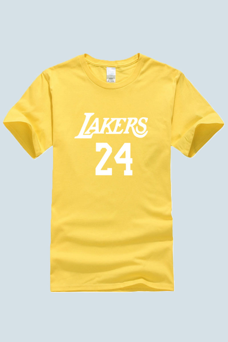 

Yellow Fashion Casual Print Letter O Neck Tops