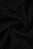 Cabresto assimétrico preto sexy patchwork assimétrico sem mangas duas peças