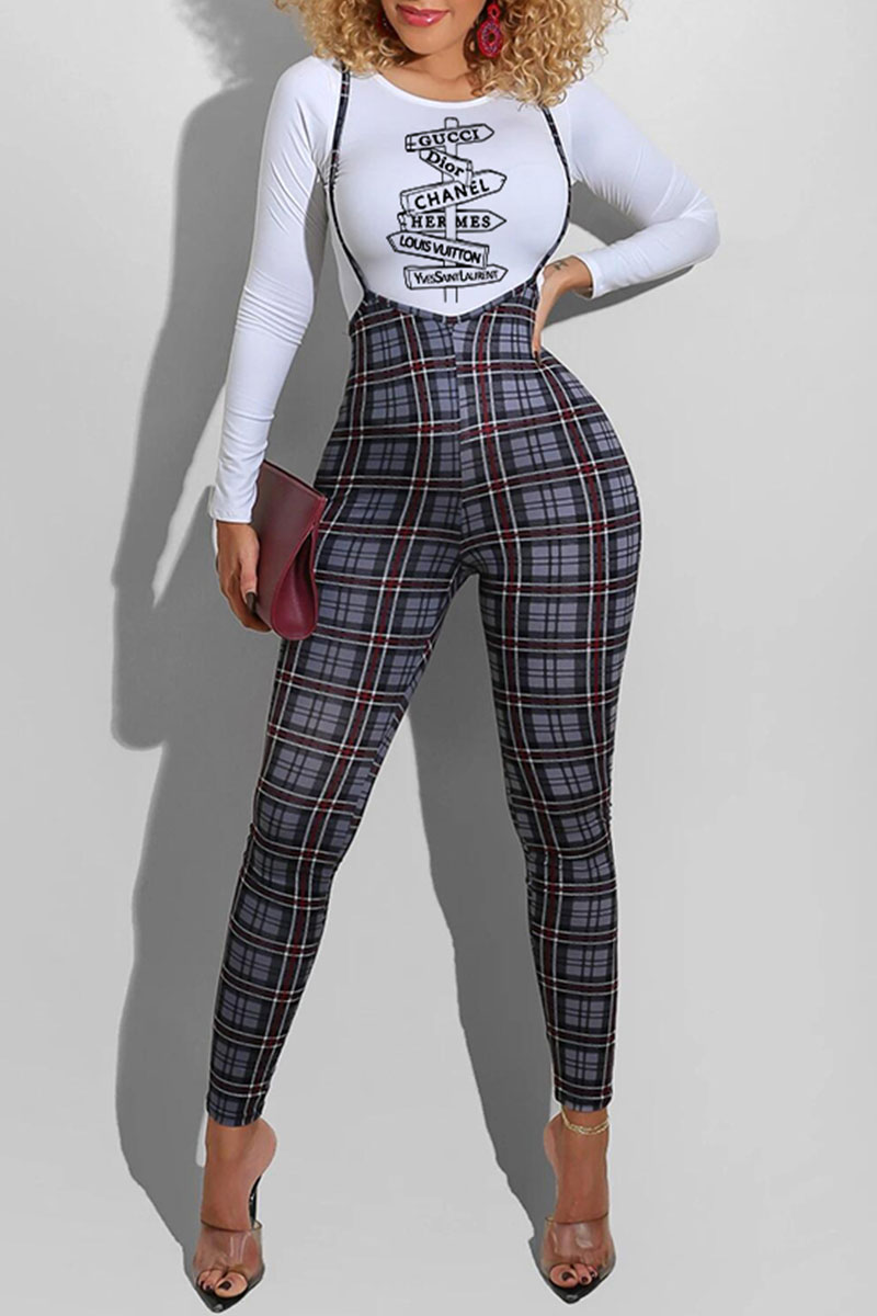 

Multicolor Fashion Street Print Split Joint O Neck Long Sleeve Two Pieces