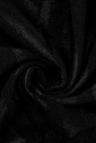 Черная мода Сексуальная однотонная лоскутная рваная спинка на бретельках без рукавов из двух частей