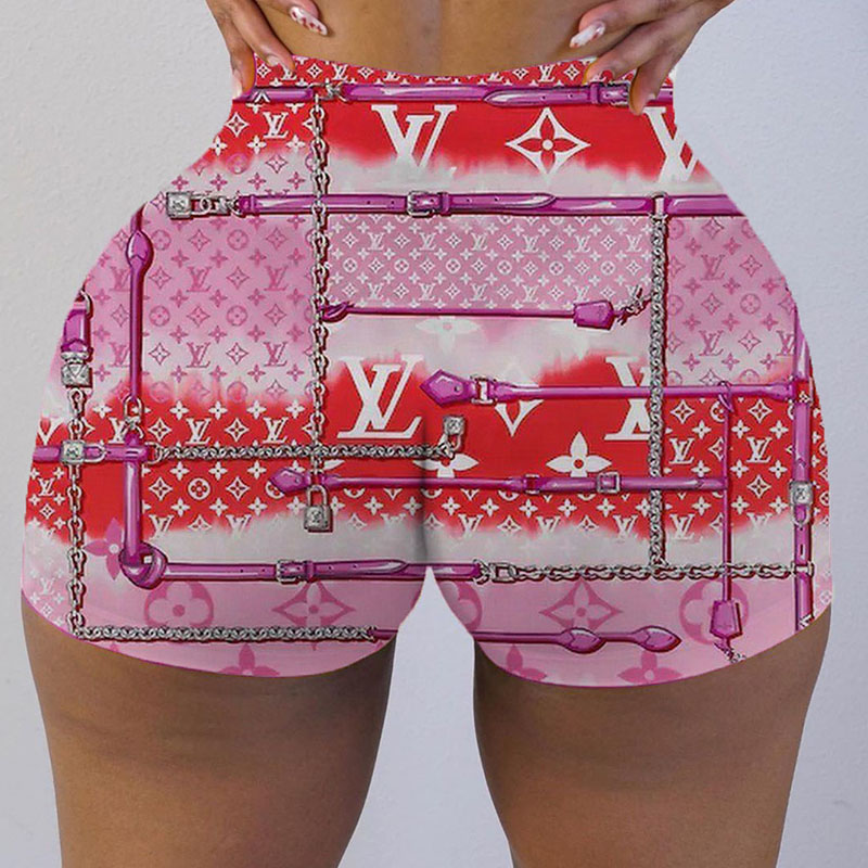 

Pink Fashion Sexy Print Letter Low Waist Pencil Bottoms