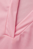 Robes jupe crayon kaki décontractées unies en patchwork à col en V