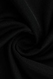 Schwarzes, sexy Patchwork-Heißbohren, ausgehöhltes, rückenfreies, ärmelloses Kleid