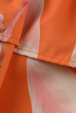 Pink Sexy Floral Print Flounce Spaghetti Strap Sleeveless Two Pieces Cami Tops Ruffle Hem Shorts Set