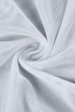 Witte mode Sexy effen uitgeholde doorschijnende badmode