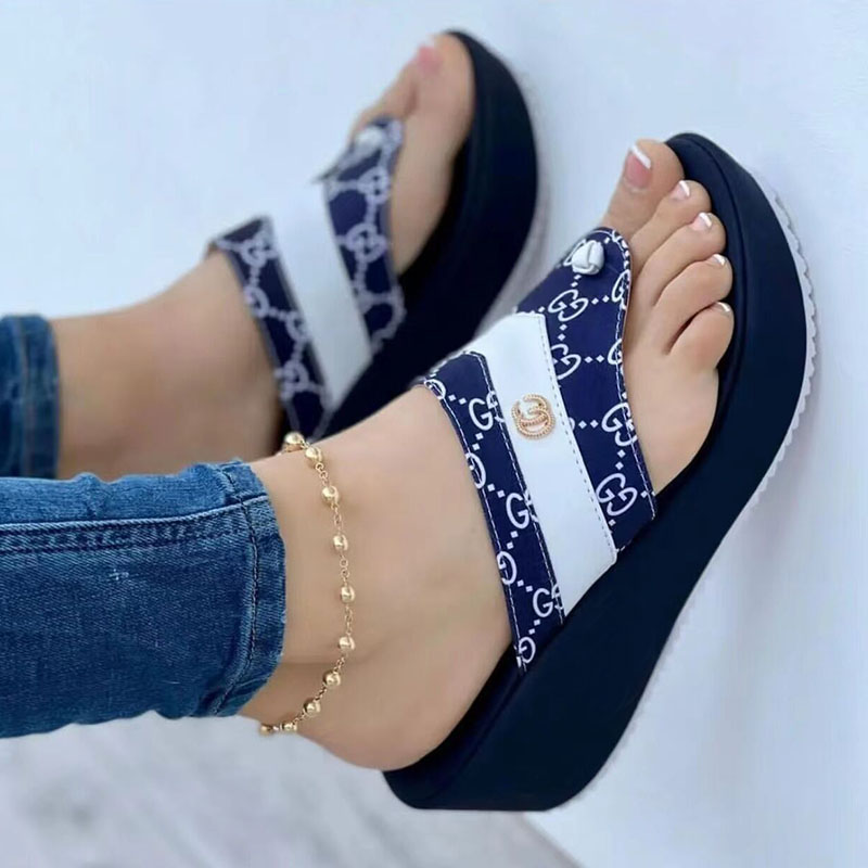 

Blue Fashion Street Letter Opend Comfortable Shoes