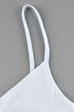 Witte mode Sexy effen uitgeholde doorschijnende badmode