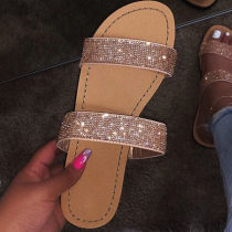 Pink Fashion Casual Split Joint Rhinestone Round Comfortable Shoes