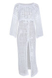 Trajes de banho transparentes e transparentes para moda casual casual branco