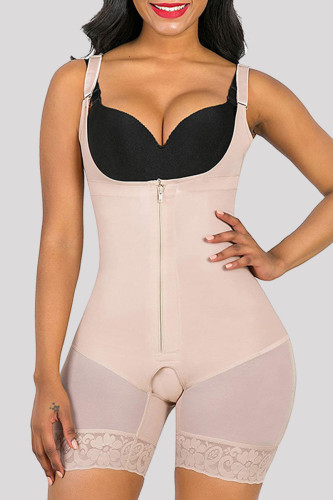 Apricot Fashion Sexy Solid Split Joint Bustiers