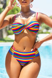 Цветные модные сексуальные купальники в стиле пэчворк с открытой спиной (с прокладками)