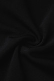 ブラック セクシー スポーツウェア ソリッド パッチワーク ジッパー カラー スキニー ジャンプスーツ