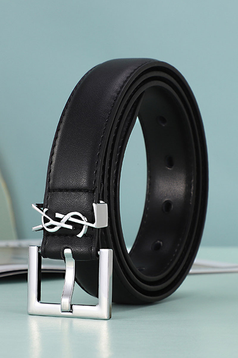 

Black Silver Fashion Sweet Letter Patchwork Belts