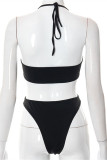 Хаки, модные сексуальные однотонные прозрачные повязки с открытыми плечами и длинными рукавами, две штуки