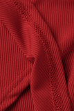 Khaki Fashion Casual Solid Split Joint V Neck Tops
