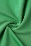 Grüne sexy feste Patchwork-trägerlose ärmellose zwei Stücke