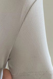 Vestido de manga corta con cuello en V y bolsillo de retazos liso informal burdeos Vestidos