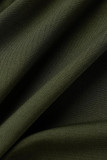 Lässige, einfarbige, lockere Jumpsuits mit Spaghettiträgern in Armeegrün