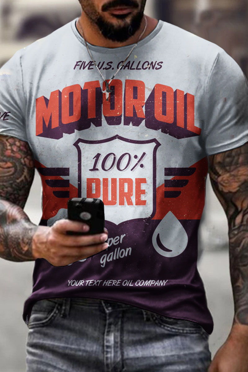 

Grey Casual Print Split Joint O Neck Tops