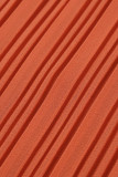 Cabresto de patchwork sólido vermelho tangerina sem mangas duas peças