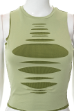 Зеленые сексуальные однотонные топы с высоким воротником в стиле пэчворк
