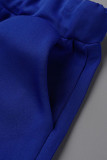 ローズレッド ファッション カジュアル 無地 パッチワーク Oネック 半袖 ツーピース