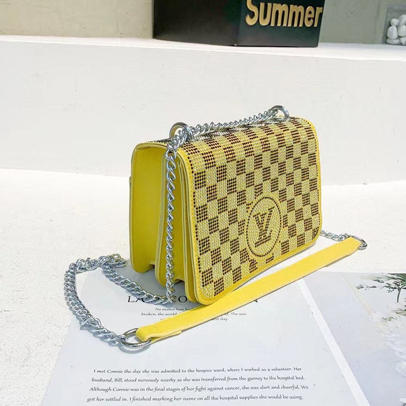 

Yellow Fashion Casual Letter Hot Drill Bags