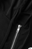 Gola preta com estampa de retalhos de moda sem mangas duas peças
